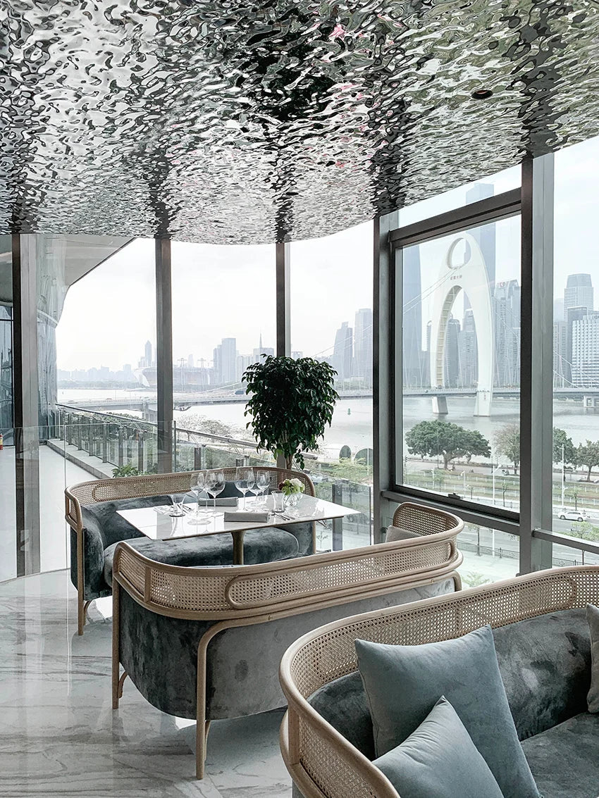 Stainless steel water ripple ceiling, you deserve it