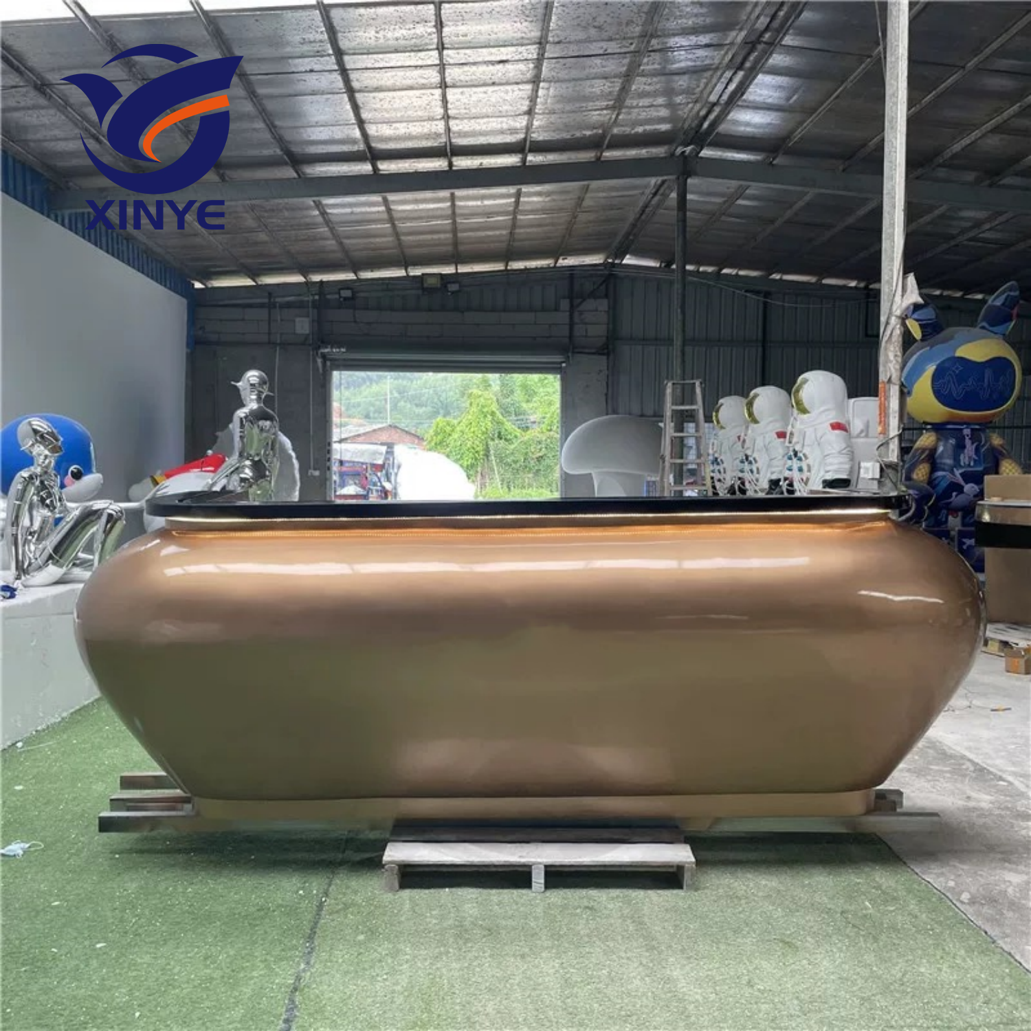 Dark copper stainless steel bar t2
