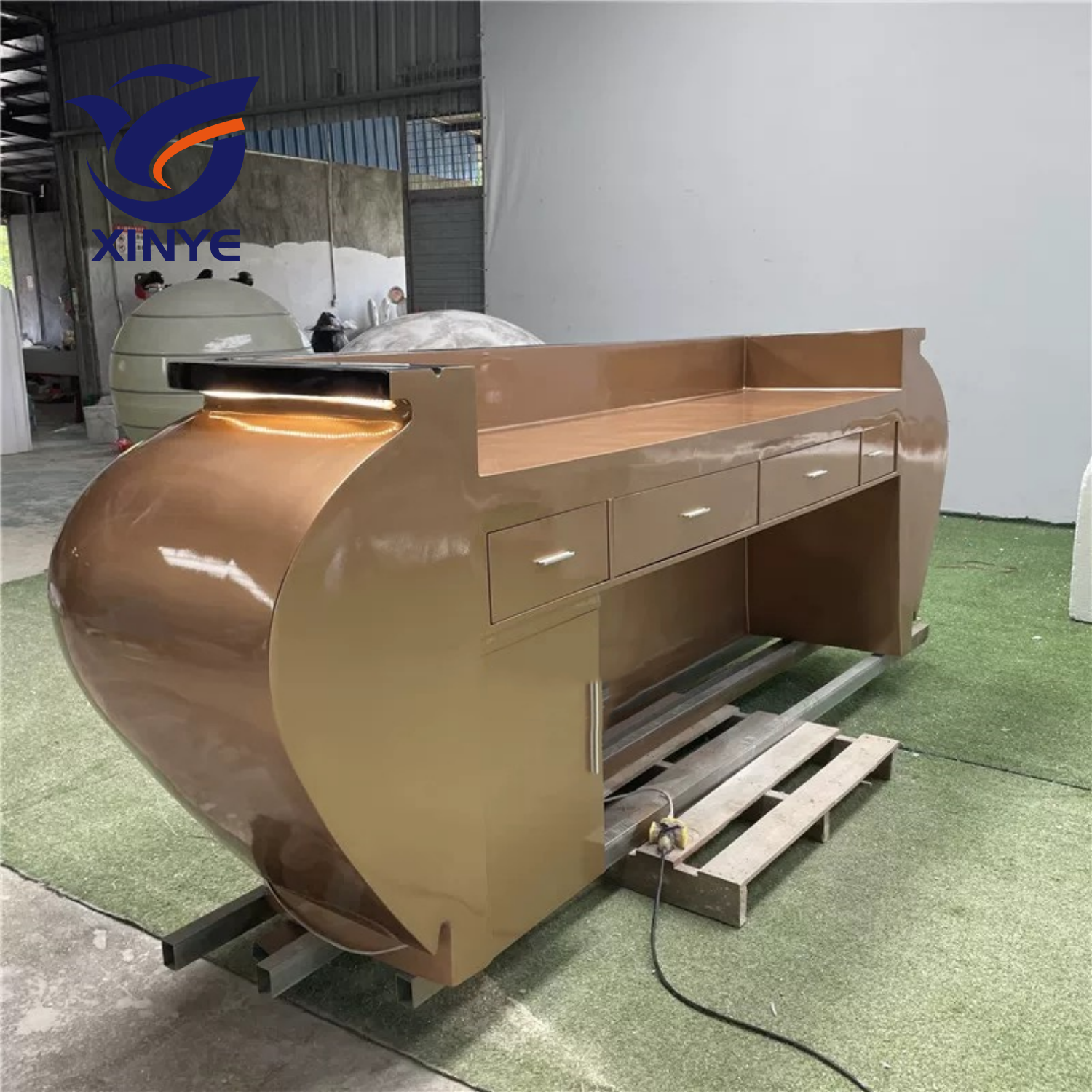 Dark copper stainless steel bar t2