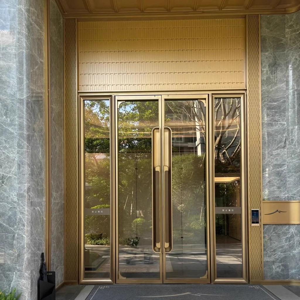 Customized Stainless Steel Glass Floor Spring Door - Hotel Restaurant Club Office Entrance A-Class Fire Door