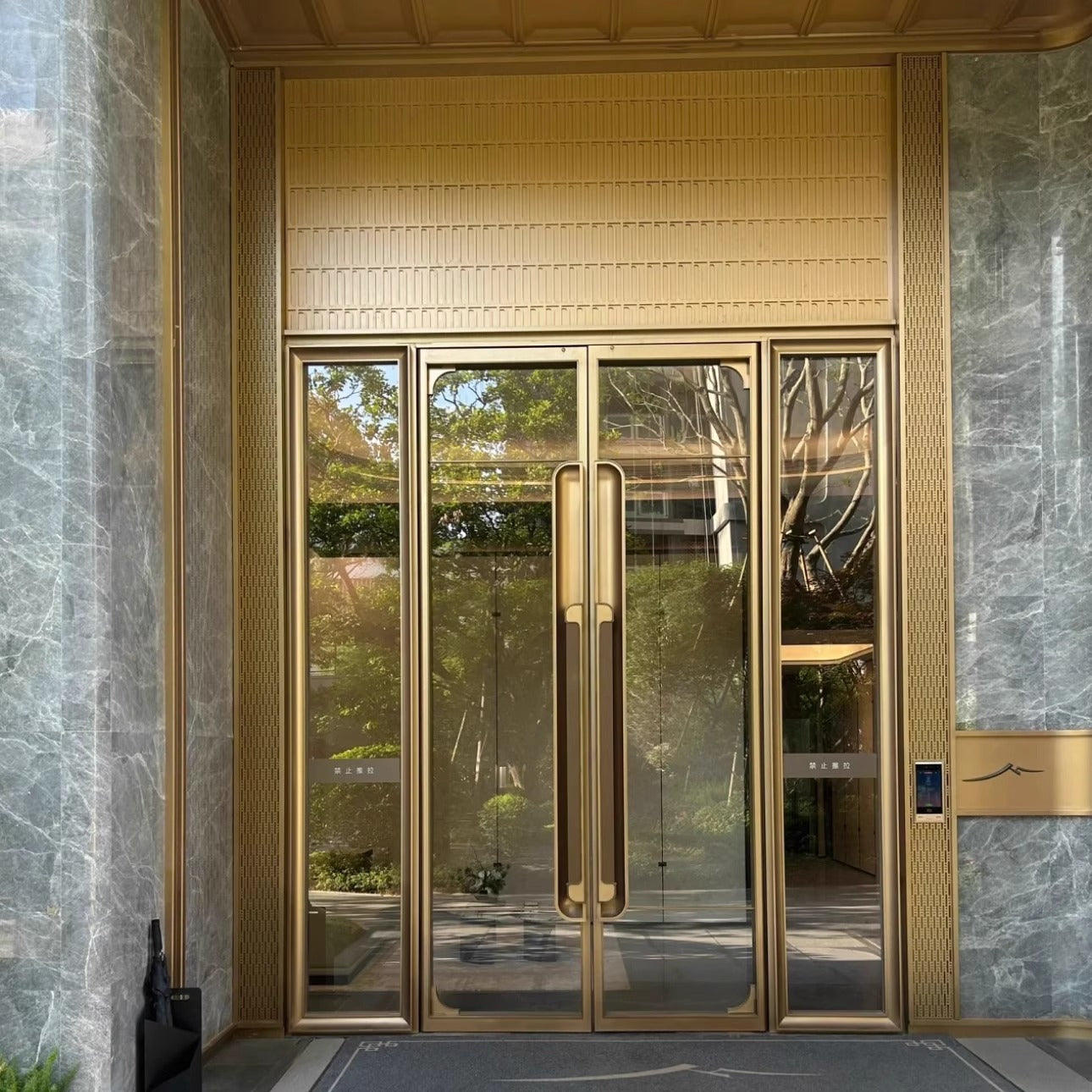 Customized Stainless Steel Glass Floor Spring Door - Hotel Restaurant Club Office Entrance A-Class Fire Door