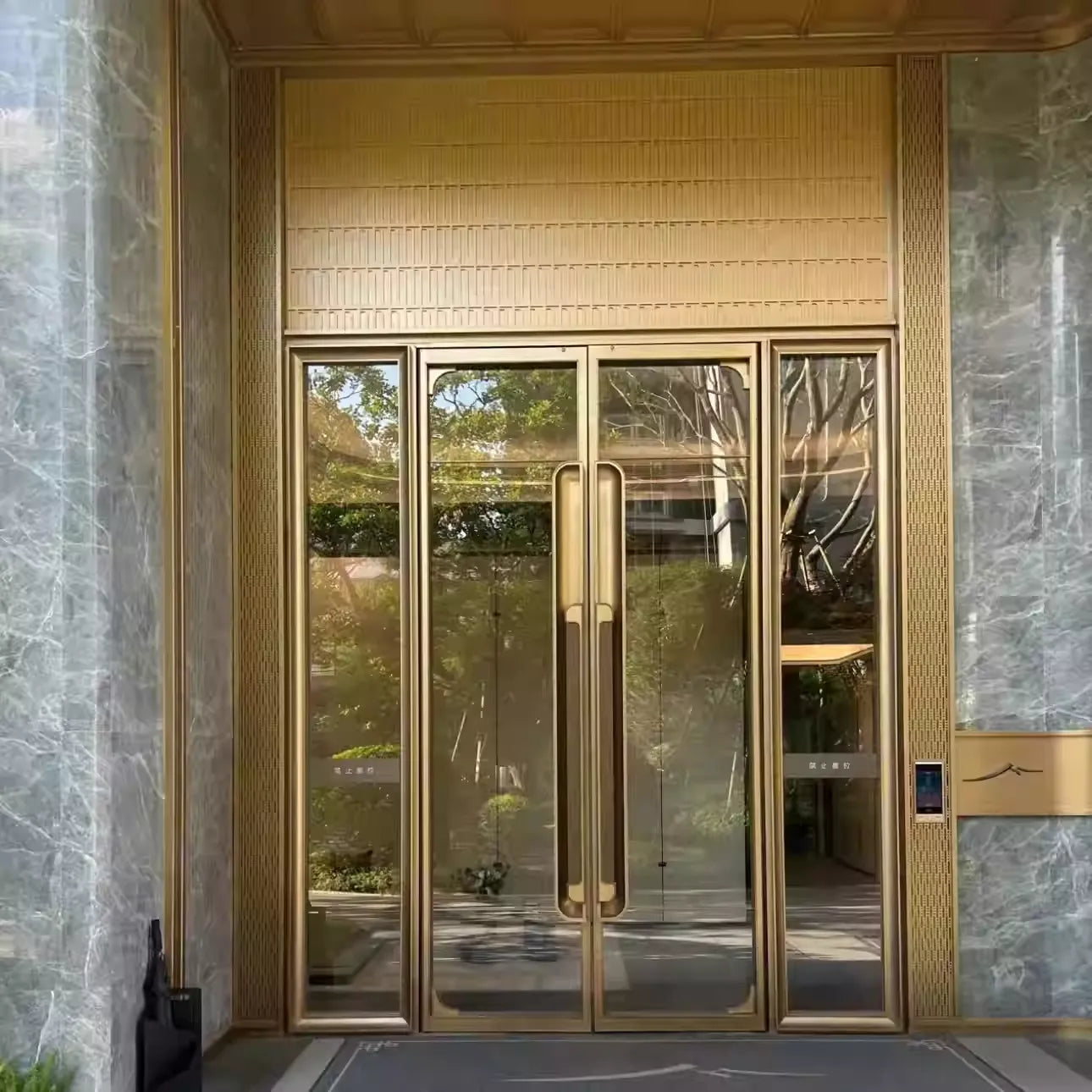Customized Stainless Steel Glass Floor Spring Door - Hotel Restaurant Club Office Entrance A-Class Fire Door