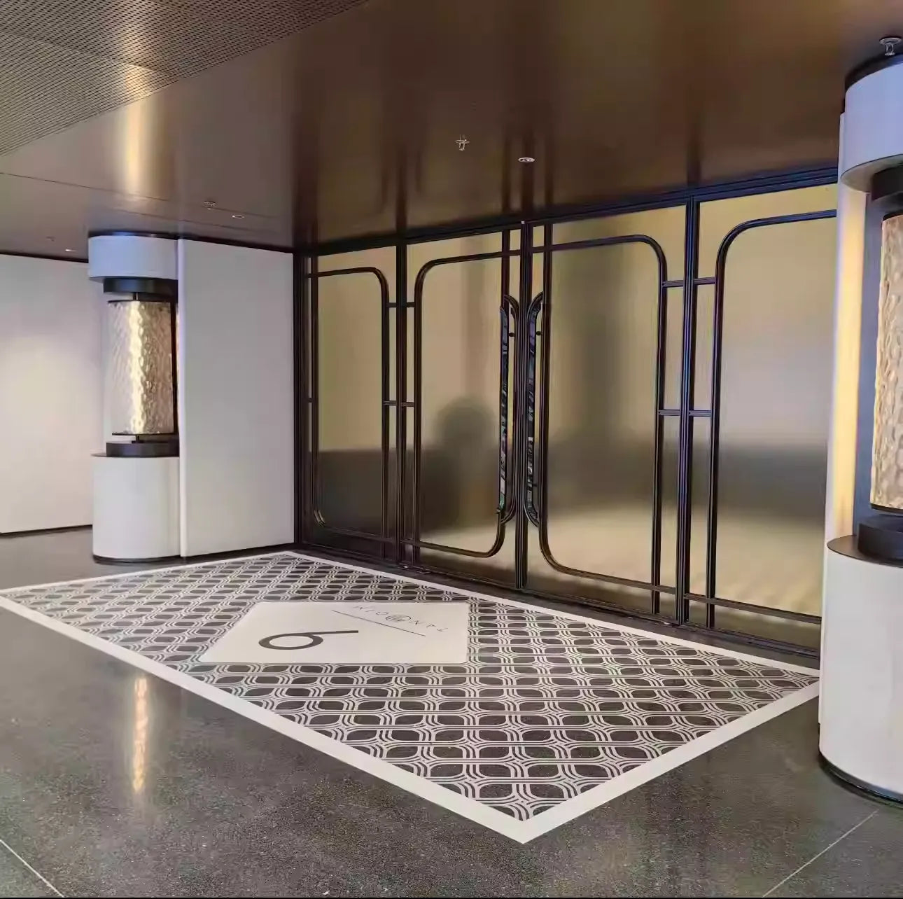 Customized Stainless Steel Glass Floor Spring Door - Hotel Restaurant Club Office Entrance A-Class Fire Door